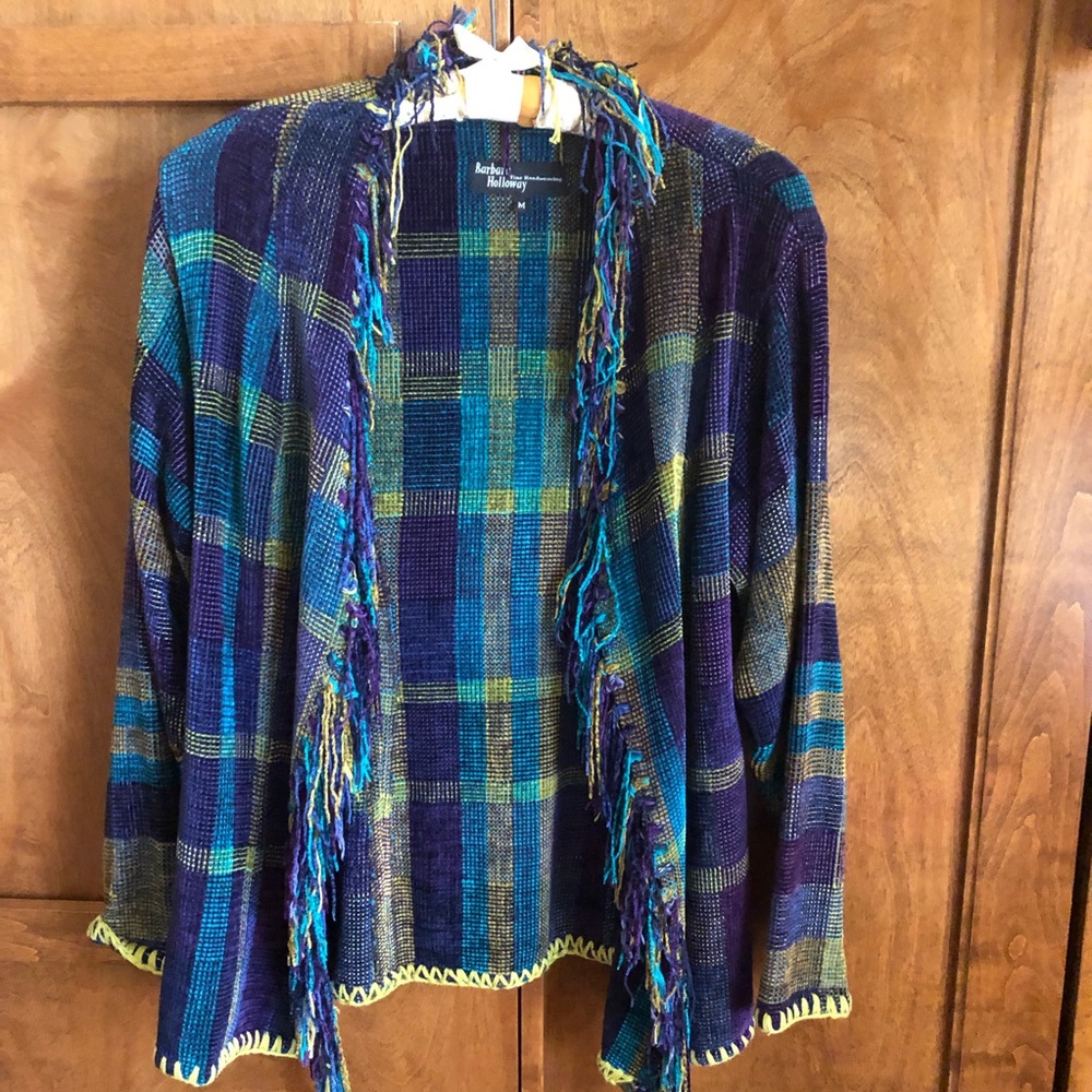 Barbara Holloway handwoven  jacket Very colorful.